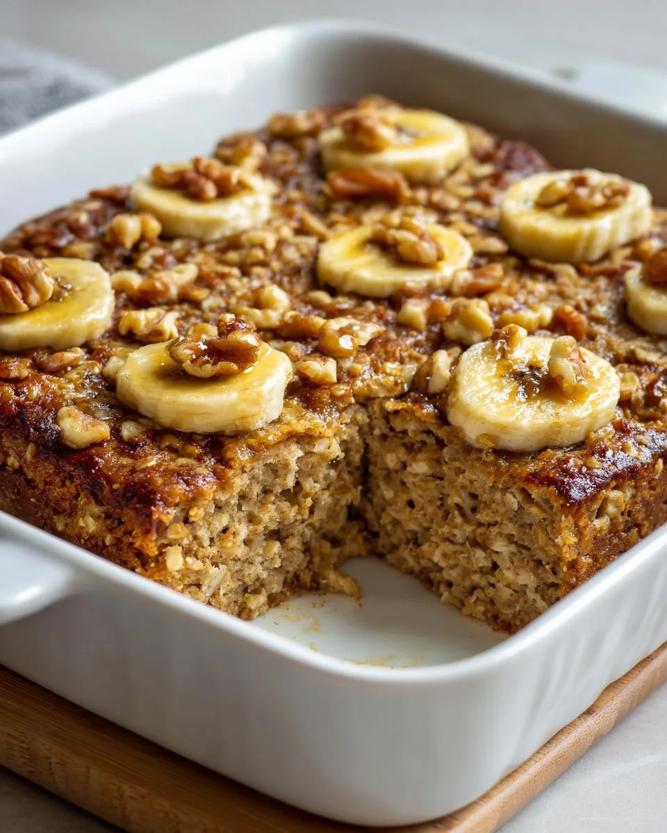Banana Cinnamon Greek Yogurt Baked Oats - detail 1