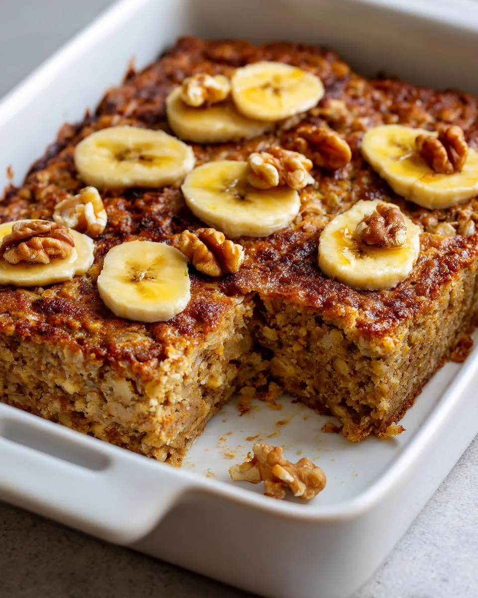 Banana Cinnamon Greek Yogurt Baked Oats - detail 3