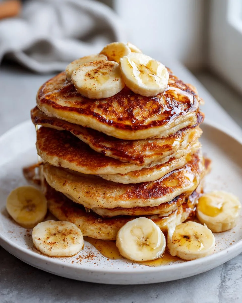 Banana Cinnamon Greek Yogurt Pancakes - detail 2