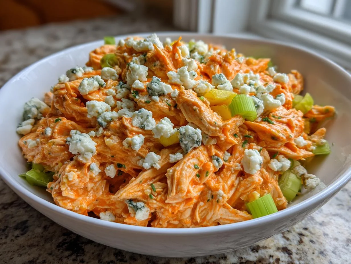 Cottage Cheese Buffalo Chicken Salad With 32g Protein