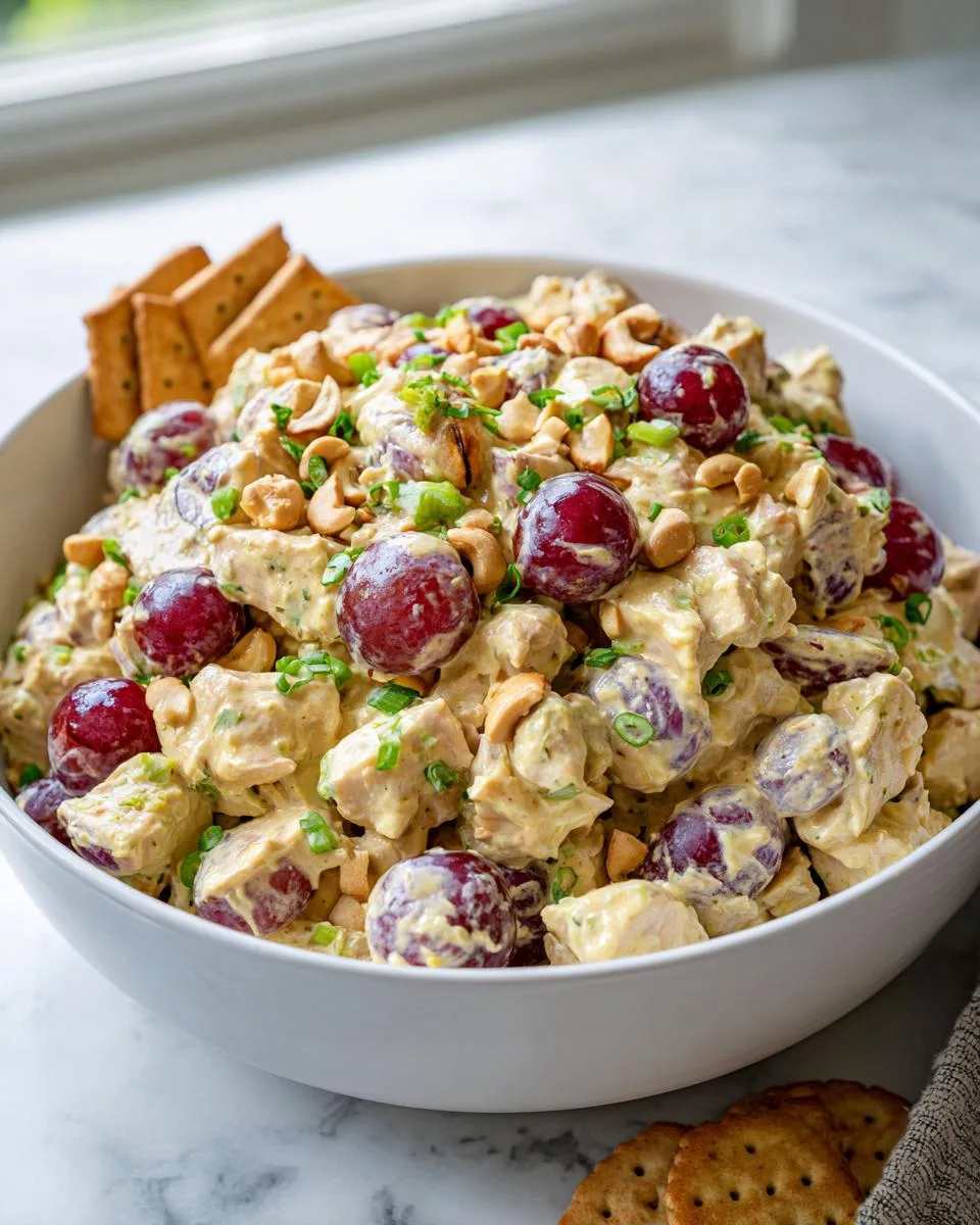Curry Cashew Grape Chicken Salad Ready in 25 Minutes