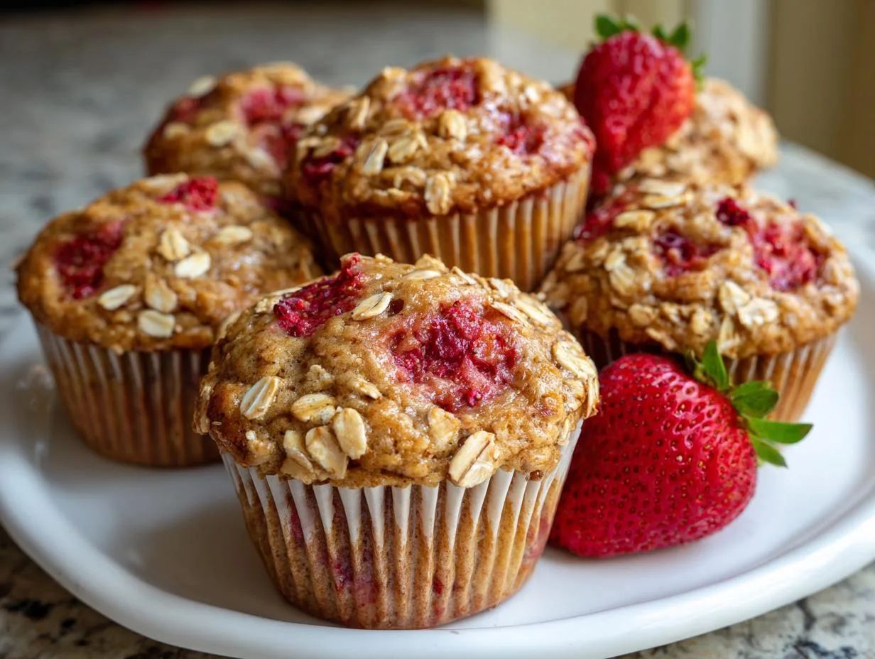 Easy Strawberry Greek Yogurt Muffins Ready in 35 Minutes