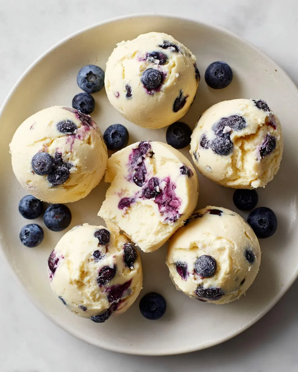 Frozen Lemon Blueberry Cottage Cheese Bites - detail 2