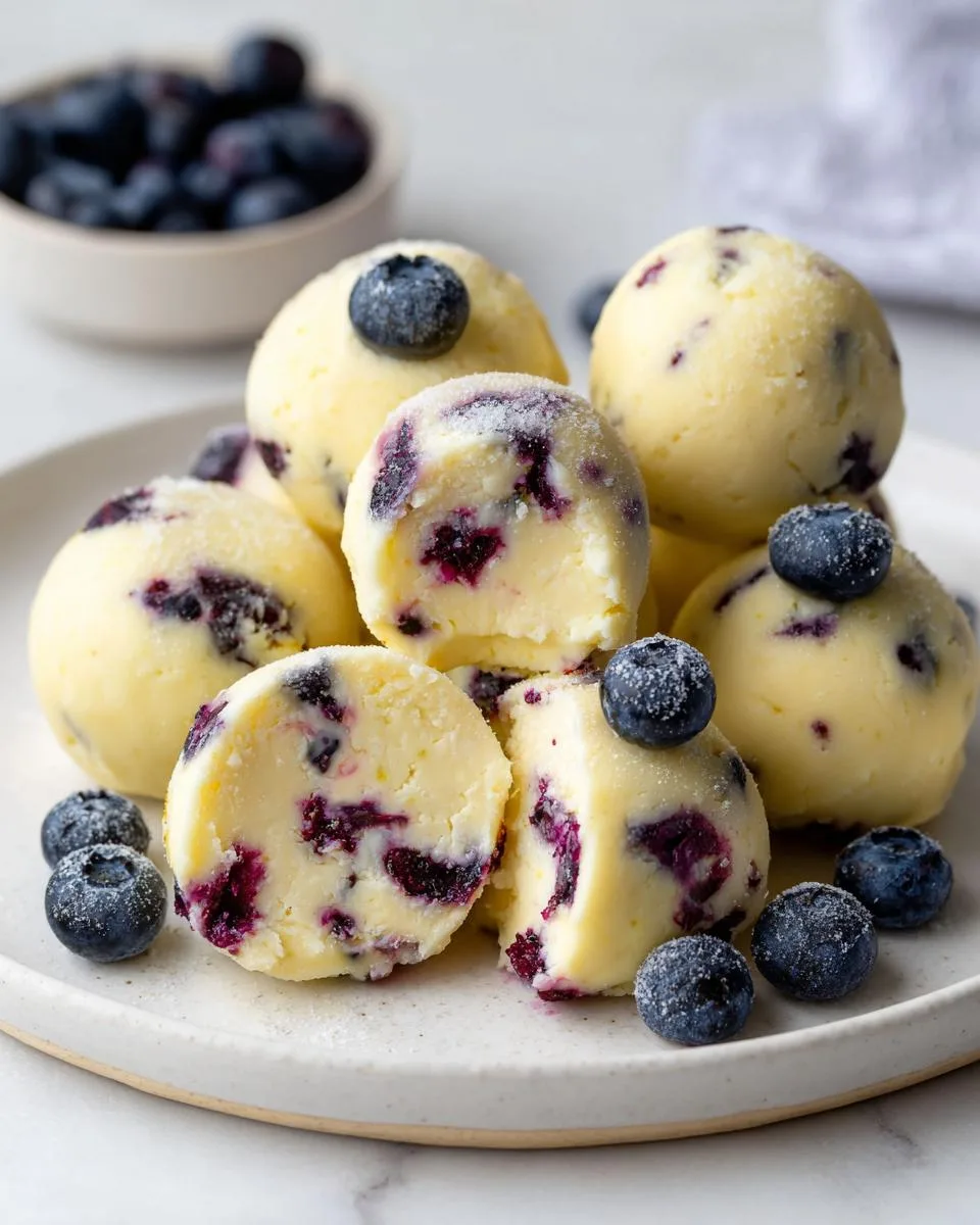 Frozen Lemon Blueberry Cottage Cheese Bites - detail 3