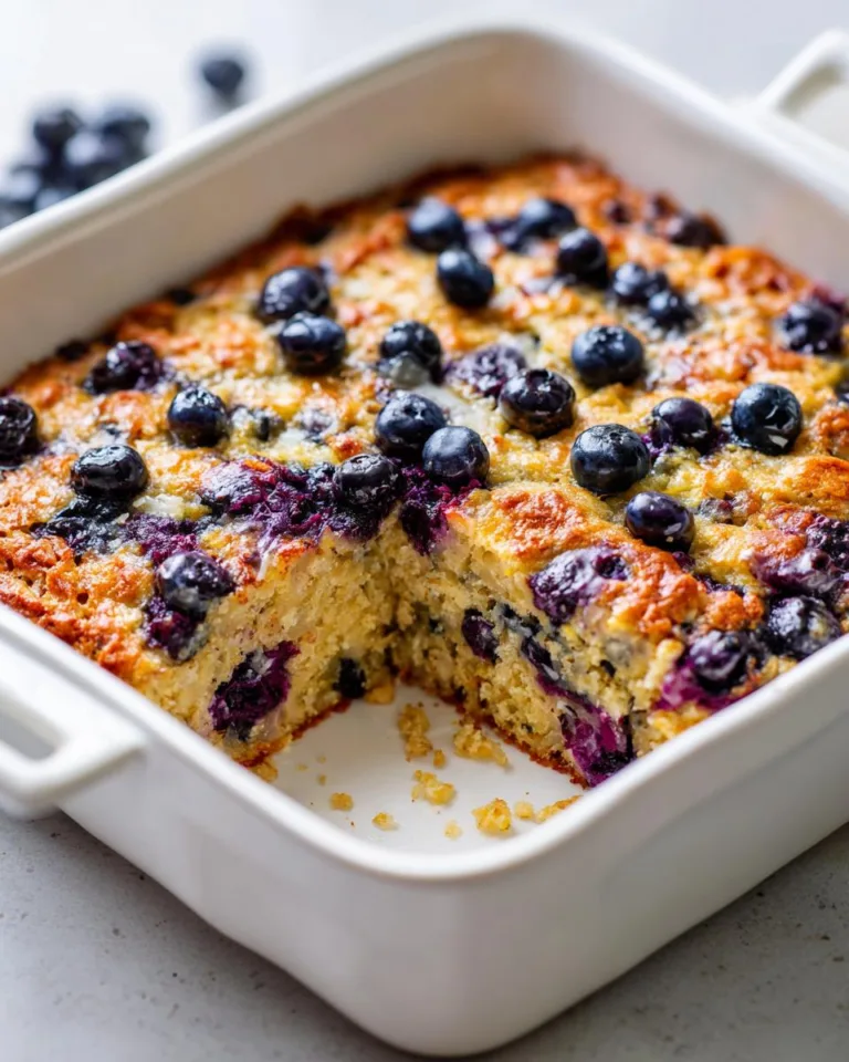 Lemon Blueberry Baked Oats