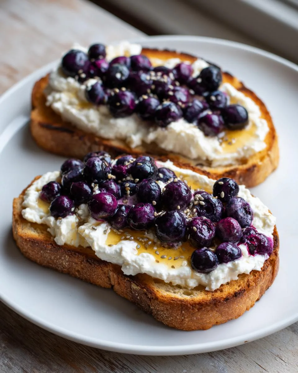 Lemon Blueberry Cottage Cheese Toast - detail 2