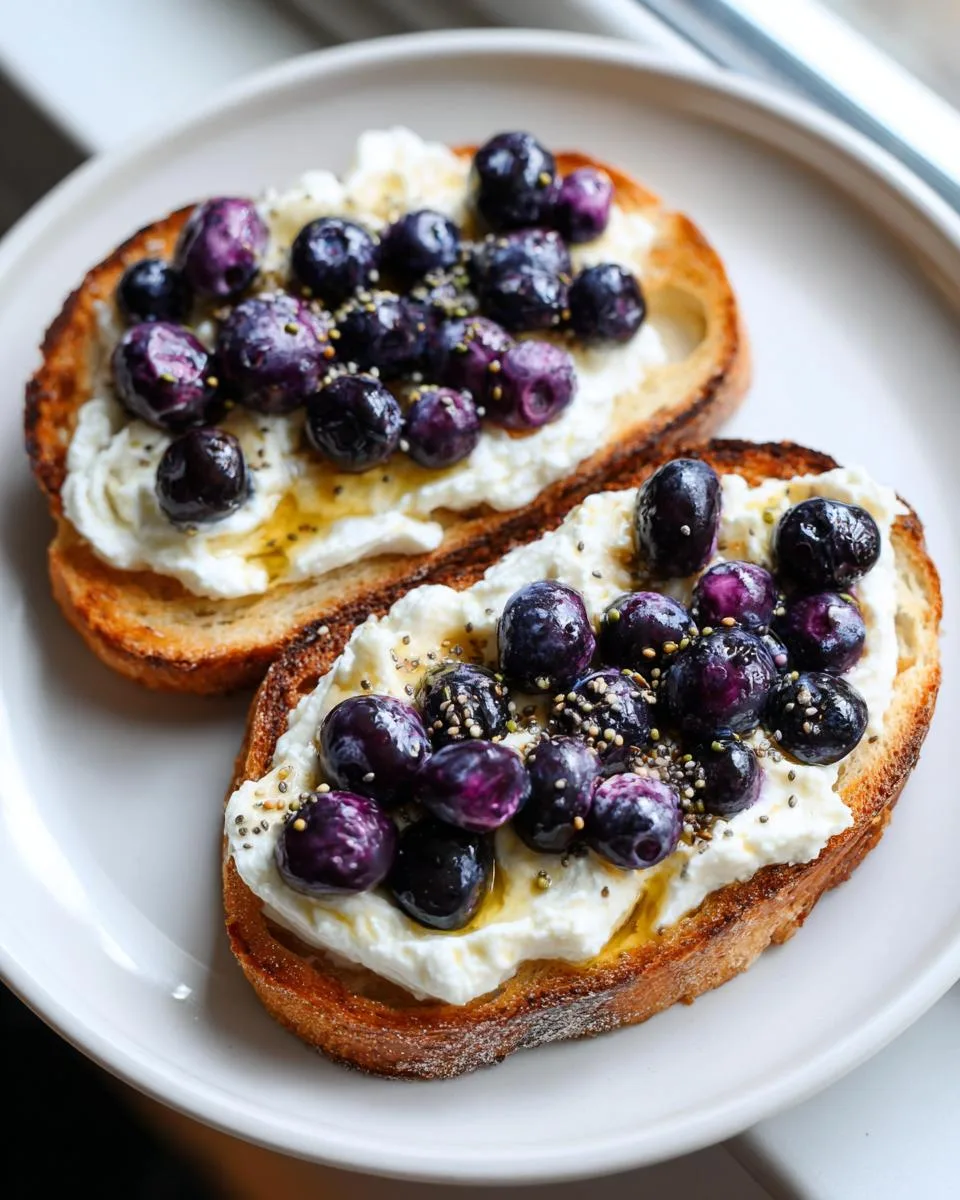 Lemon Blueberry Cottage Cheese Toast - detail 3