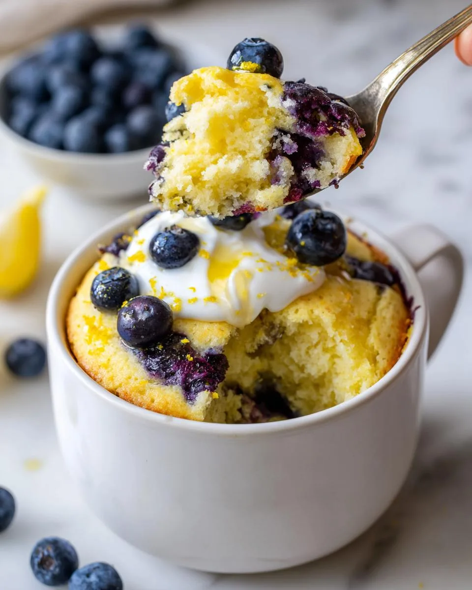 Lemon Blueberry Cottage Mug Cake - detail 1