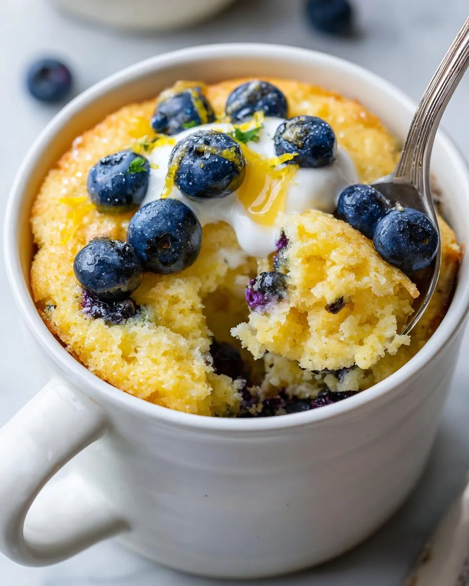 Lemon Blueberry Cottage Mug Cake - detail 2