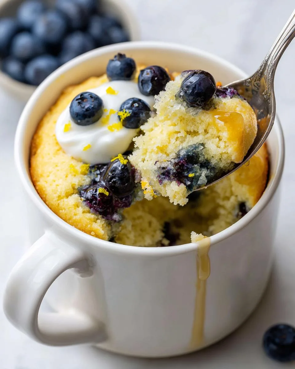 Lemon Blueberry Cottage Mug Cake - detail 3