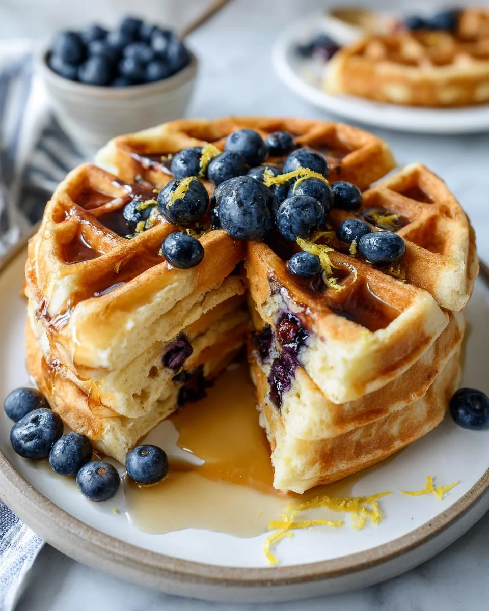 Lemon Blueberry Cottage Waffle - detail 1