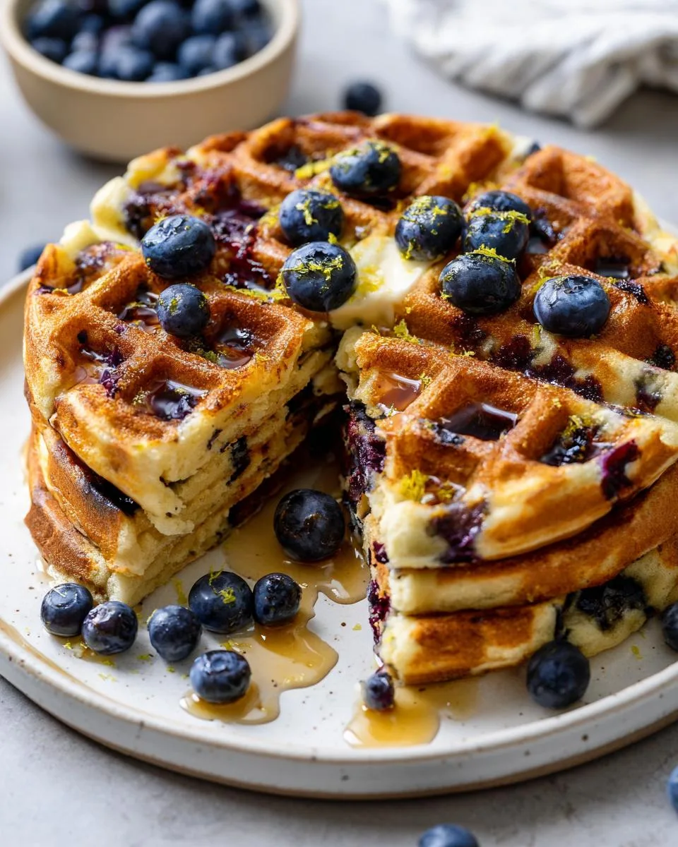 Lemon Blueberry Cottage Waffle - detail 2