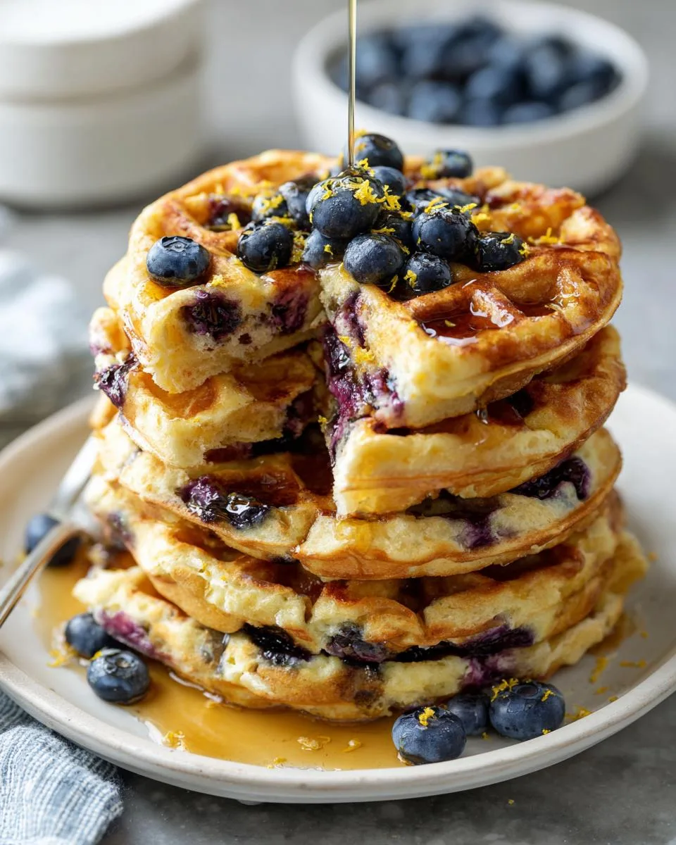 Lemon Blueberry Cottage Waffle - detail 3