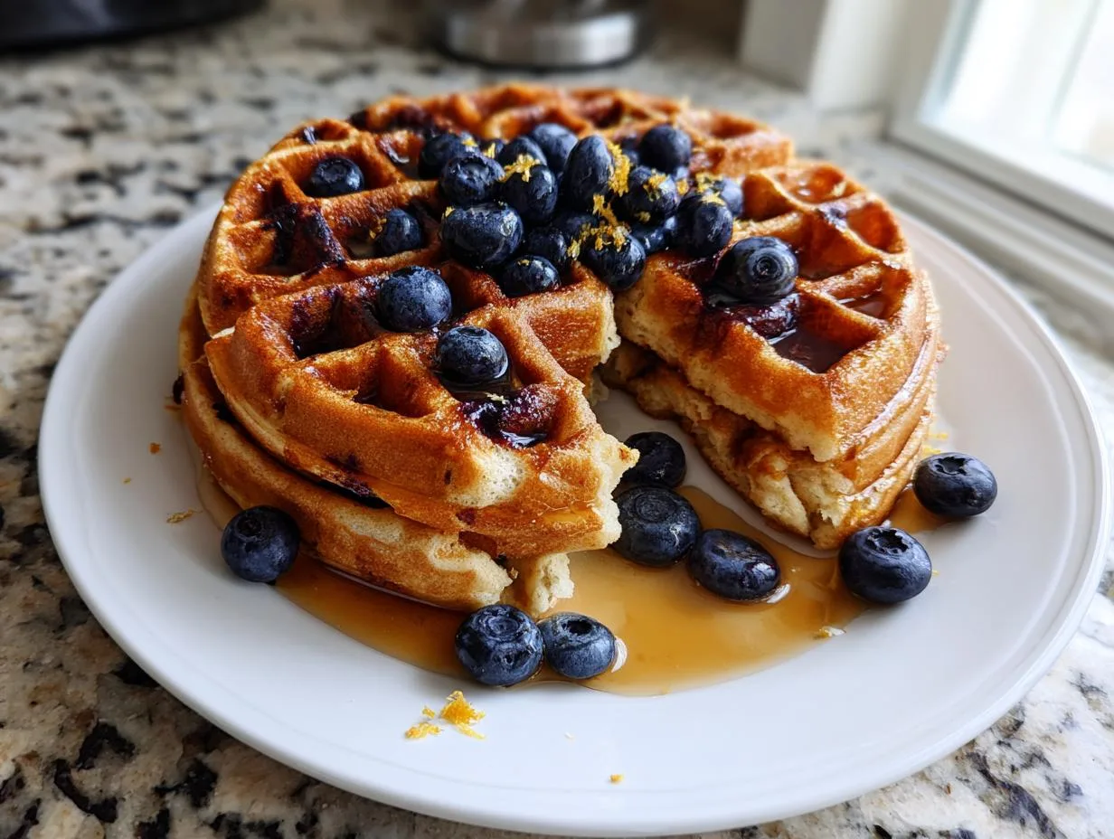 Lemon Blueberry Cottage Waffle with 13g Protein
