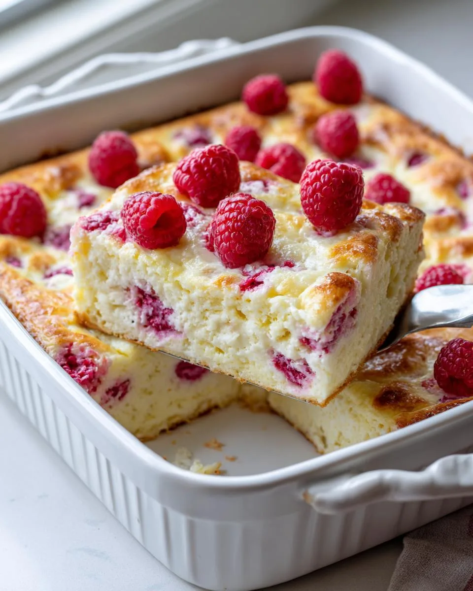 Light Lemon Raspberry Cottage Cheese Bake - detail 1