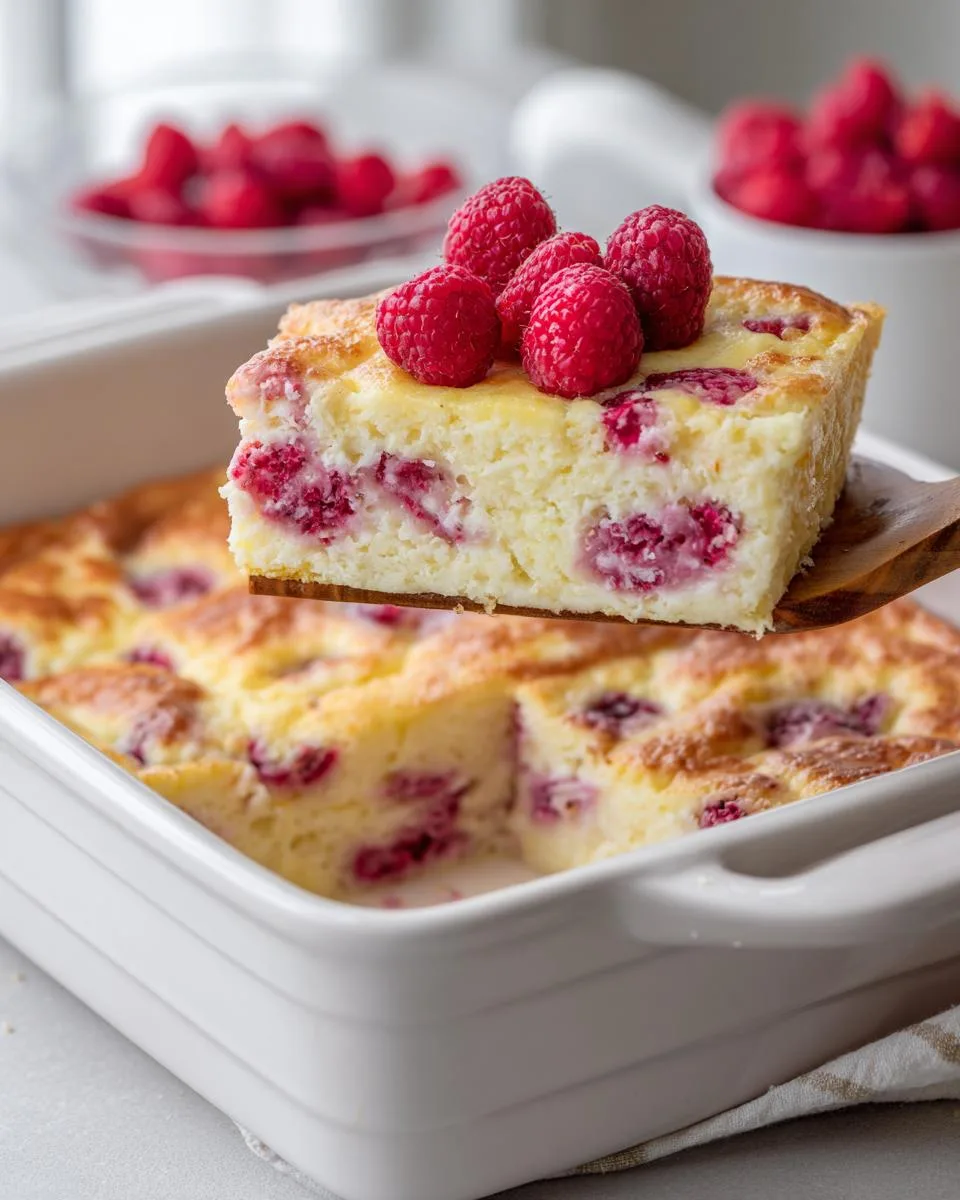 Light Lemon Raspberry Cottage Cheese Bake - detail 3