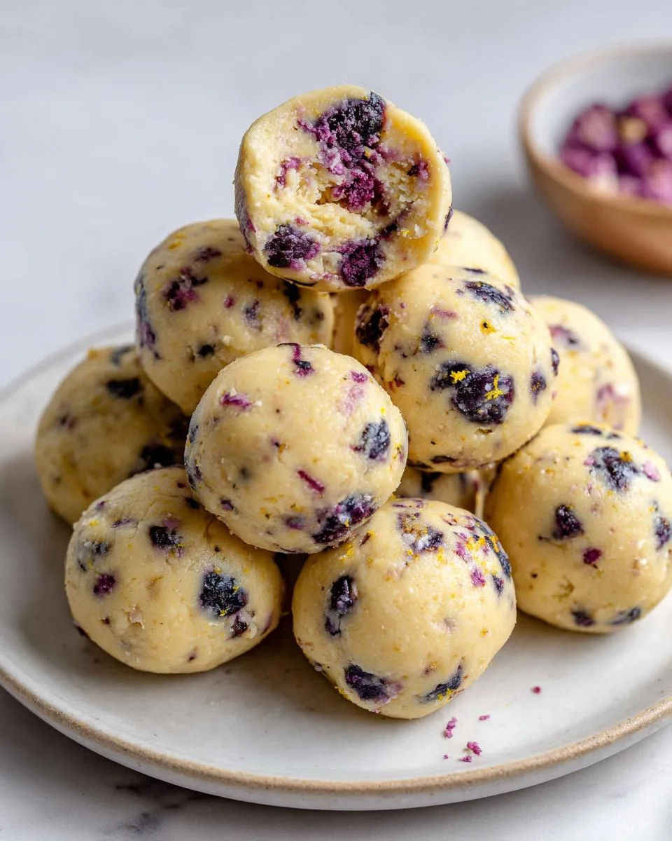 No Bake Lemon Blueberry Cottage Cheese Bites - detail 2