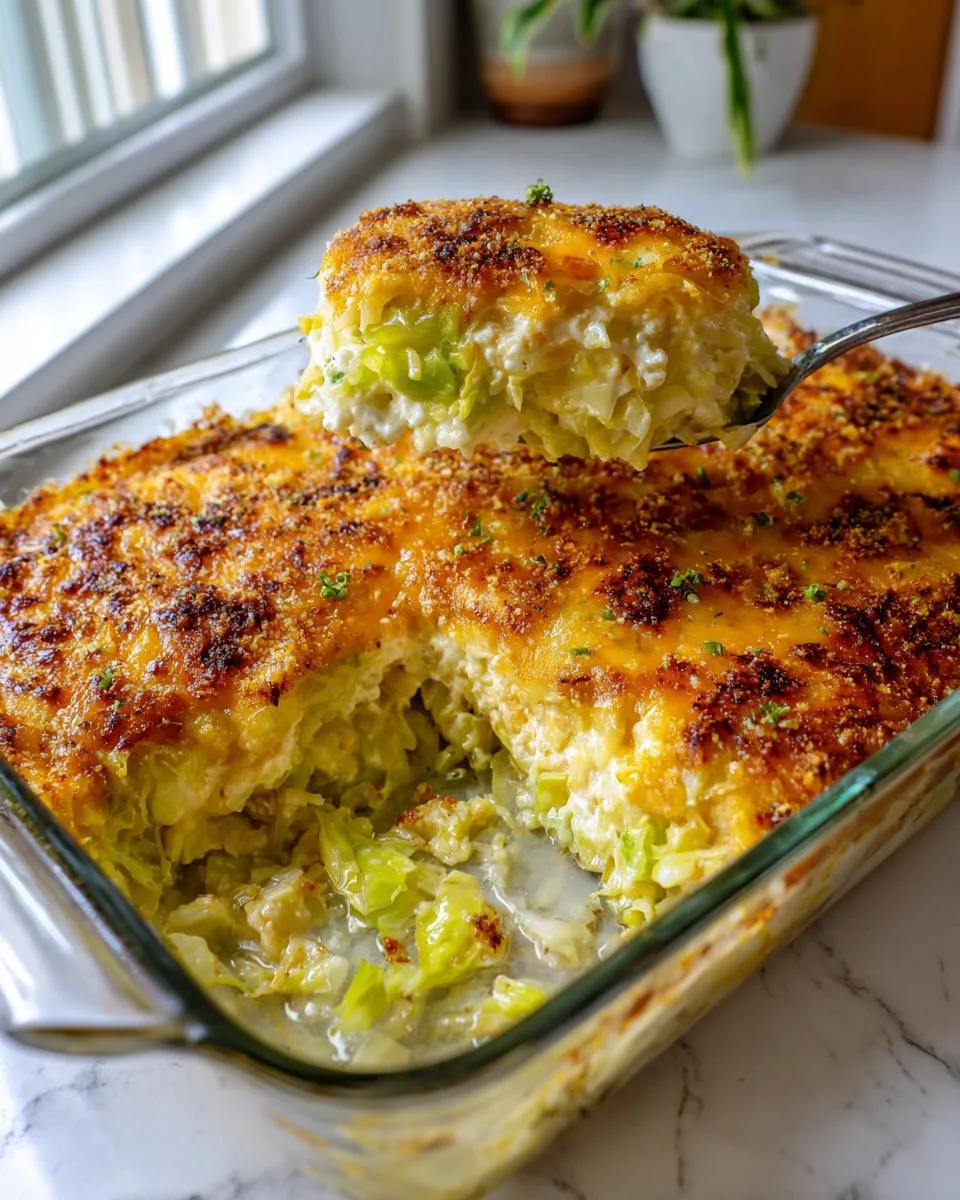 Old-Fashioned Cheesy Cabbage Casserole - detail 2