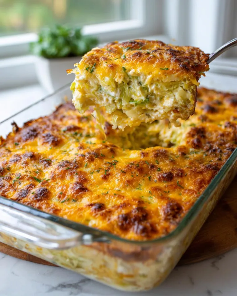 Old-Fashioned Cheesy Cabbage Casserole