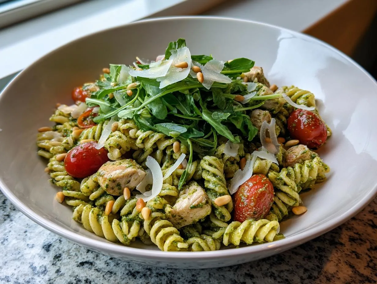 Pesto Chicken Pasta Salad Bowl Ready in 25 Minutes