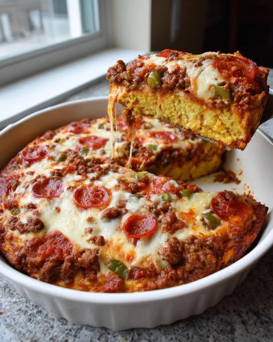 Protein Crustless Meat-Lovers Pizza Pie With 36g Protein