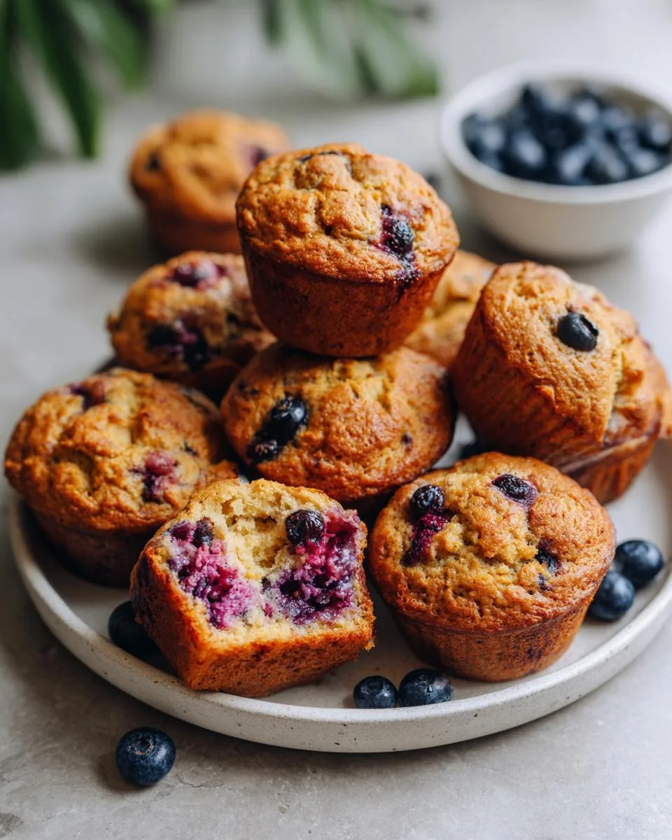Sugar Free Blueberry Yogurt Muffins - detail 1
