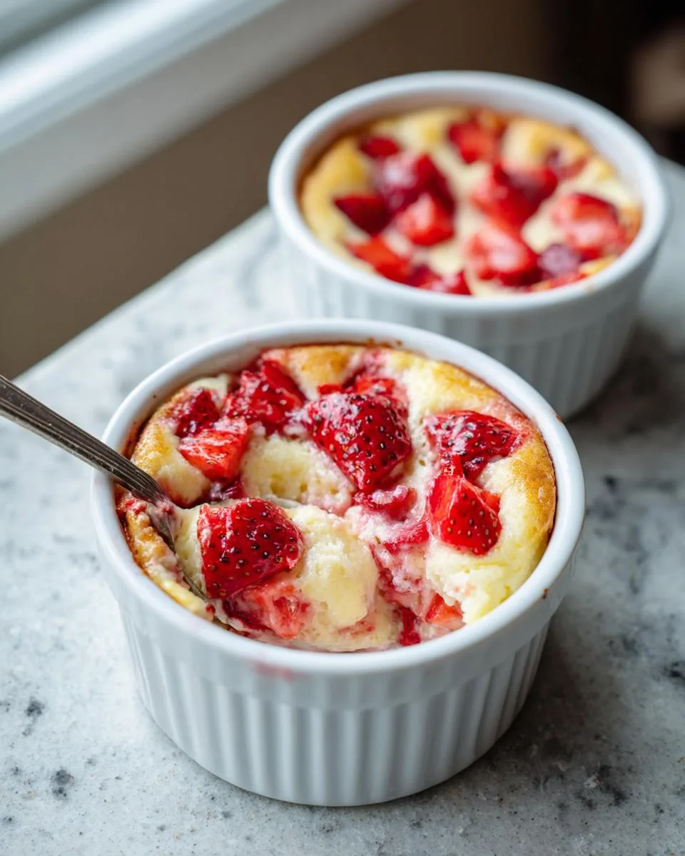 Baked Strawberry Cottage Cheese Bowls - detail 1