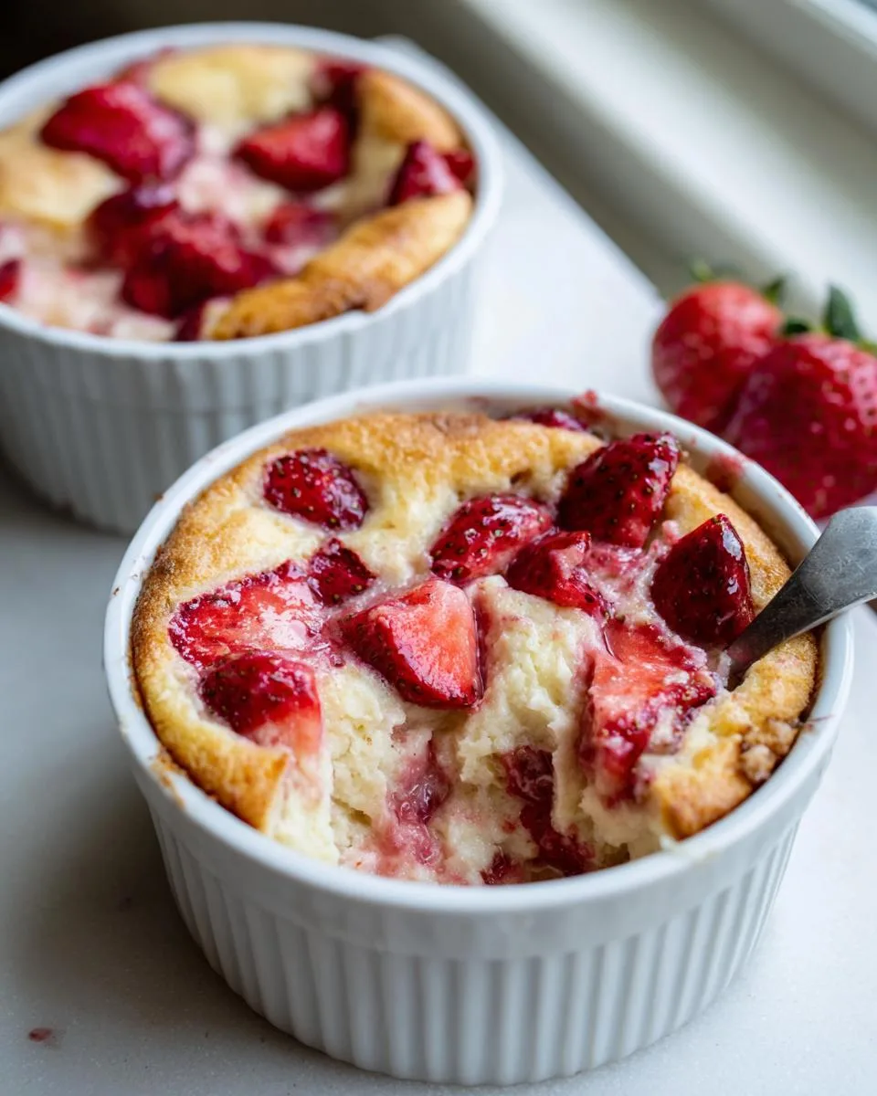 Baked Strawberry Cottage Cheese Bowls - detail 2