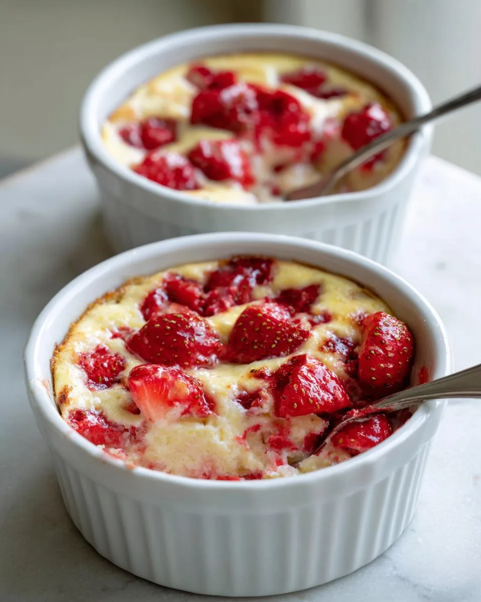 Baked Strawberry Cottage Cheese Bowls - detail 3