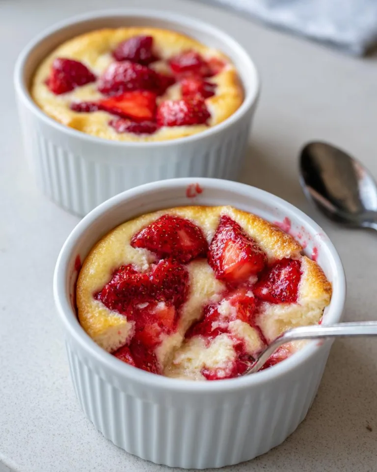 Baked Strawberry Cottage Cheese Bowls