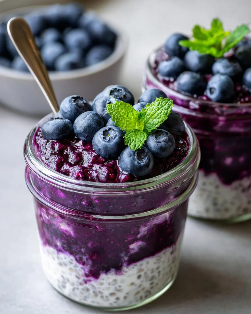 Blueberry Protein Chia Pudding - detail 3