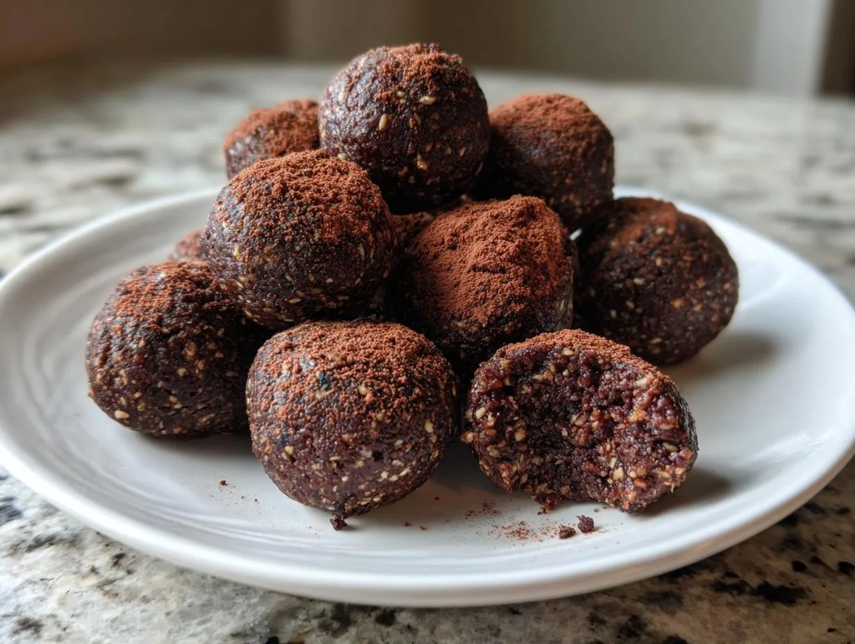Chocolate Peanut Butter Energy Bites Ready in 25 Minutes