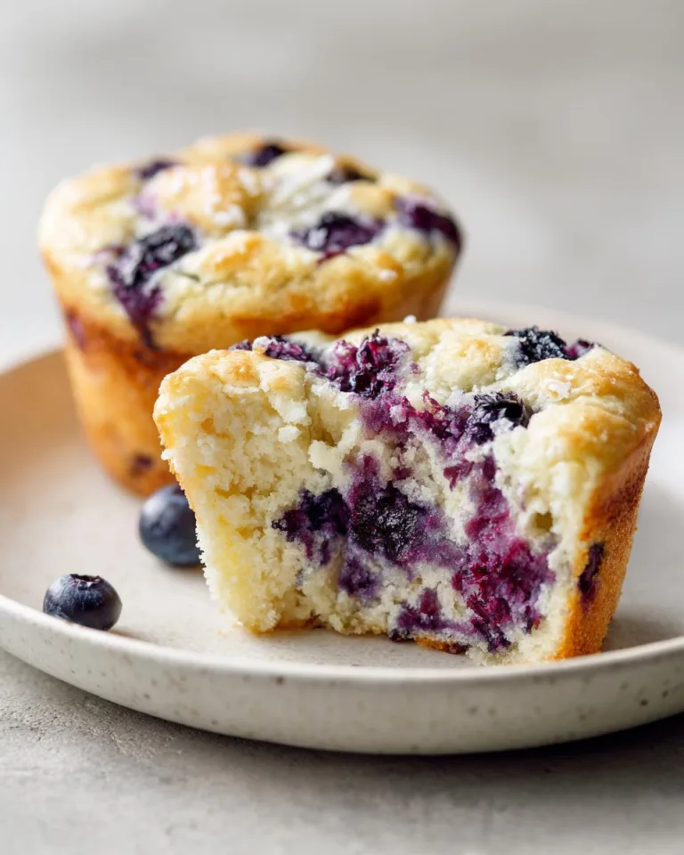 Cottage Cheese Blueberry Earl Grey Muffins