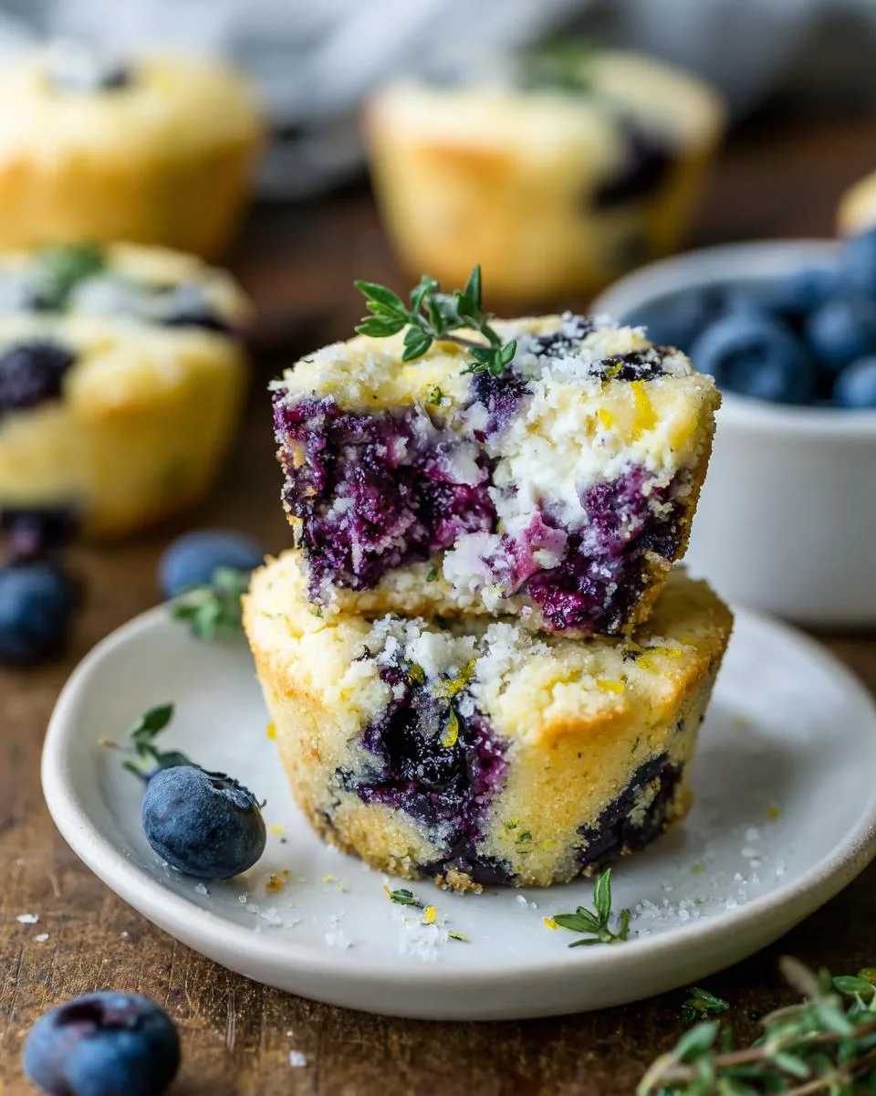 Cottage Cheese Blueberry Lemon Thyme Tartlets - detail 1