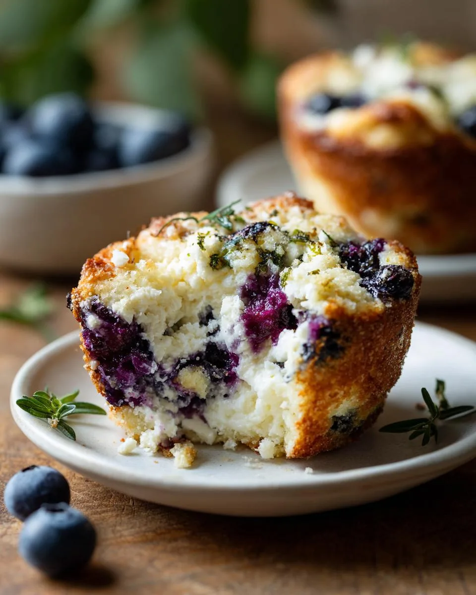 Cottage Cheese Blueberry Lemon Thyme Tartlets - detail 2