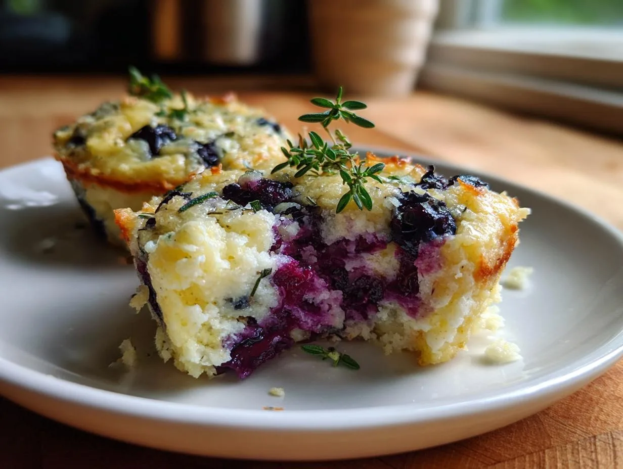 Cottage Cheese Blueberry Lemon Thyme Tartlets