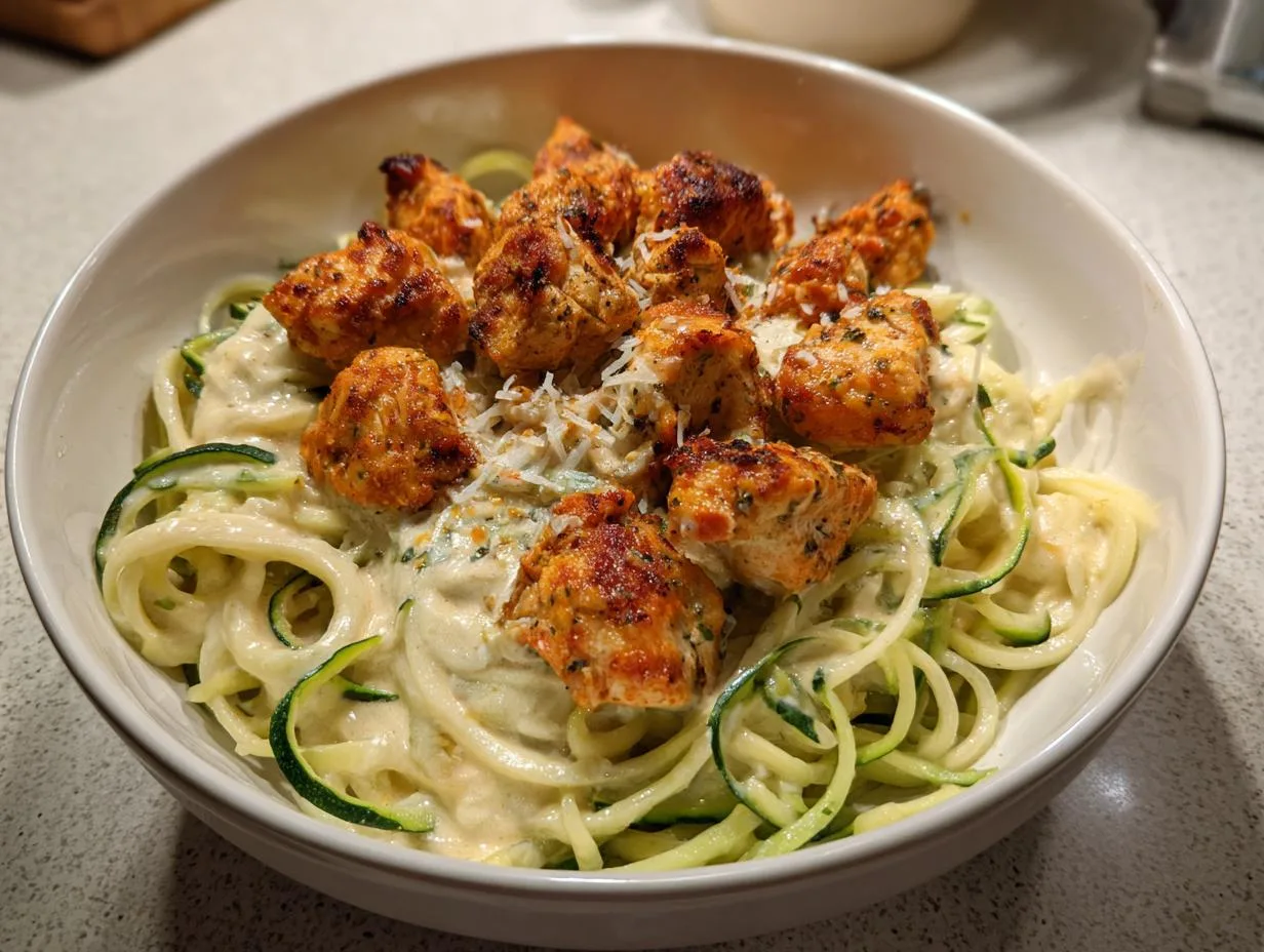 Cottage Cheese Cajun Chicken Alfredo With 58g Protein