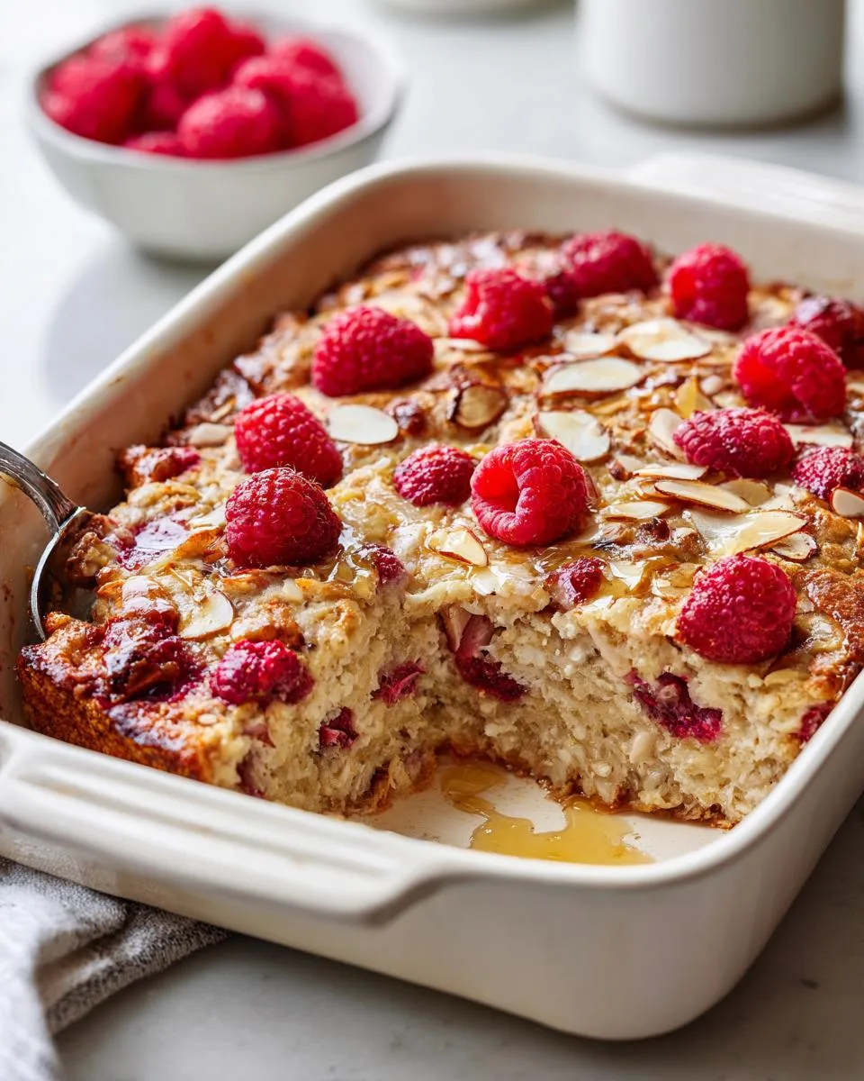 Cottage Cheese Raspberry Almond Casserole - detail 1
