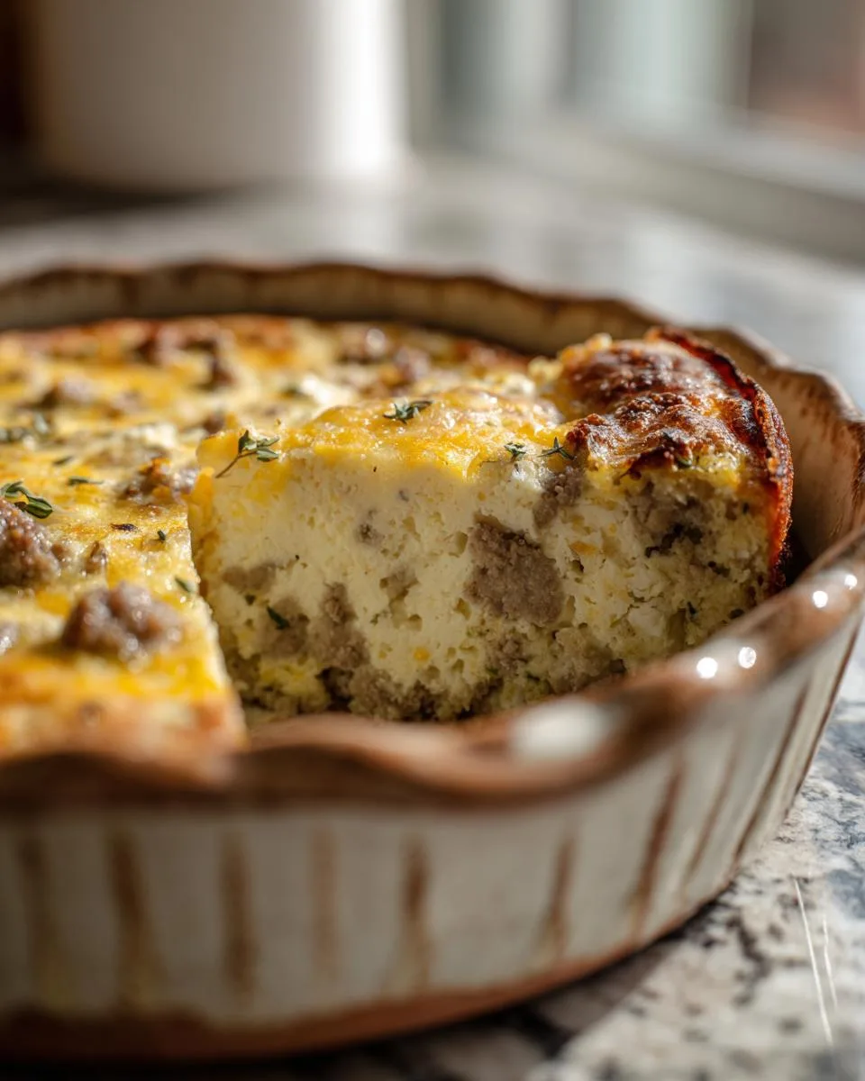 Cottage Cheese Sausage and Sage Egg Bake - detail 2
