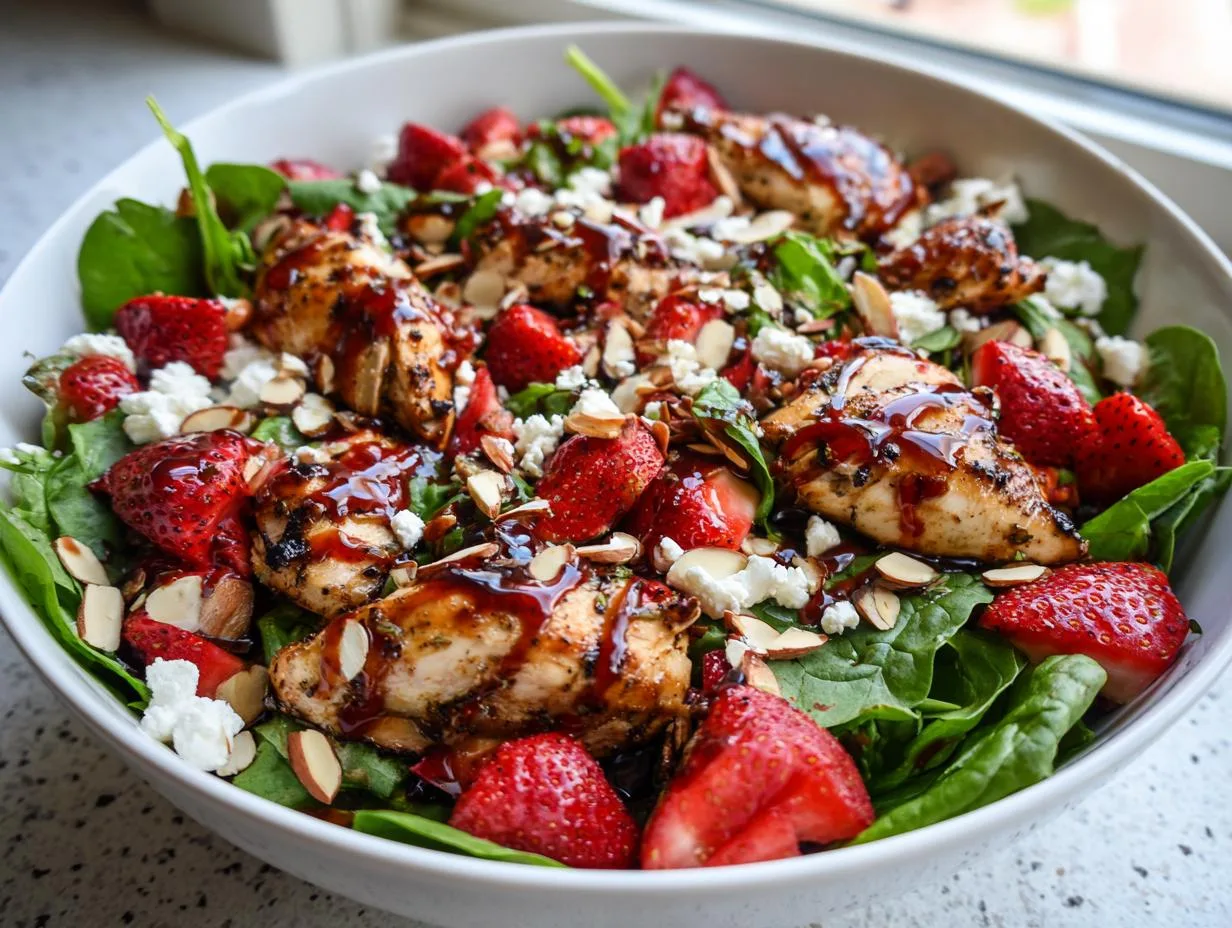 Cottage Cheese Strawberry Chicken Salad Ready in 30 Minutes