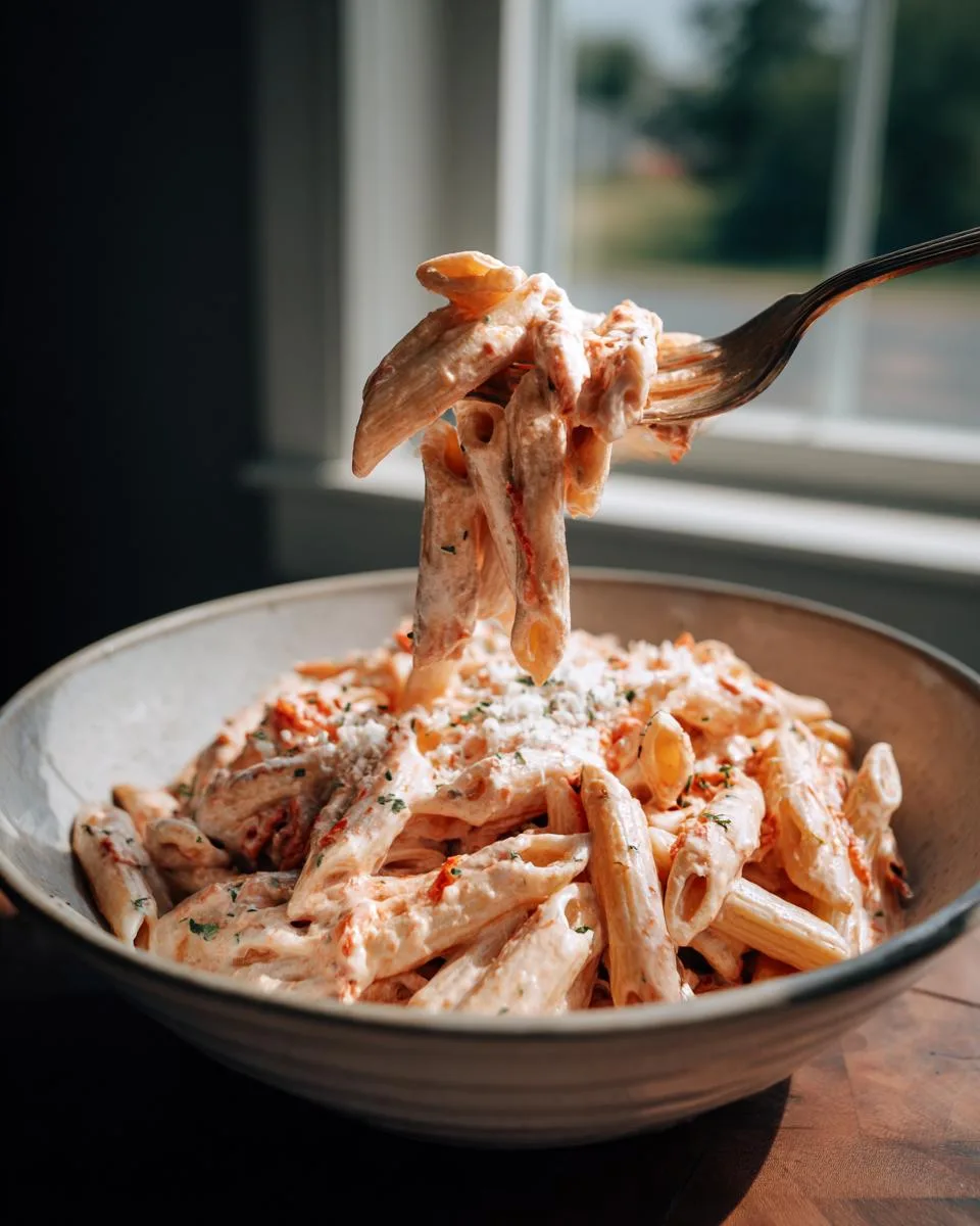 Cottage Cheese Sun-Dried Tomato Pesto Pasta - detail 1