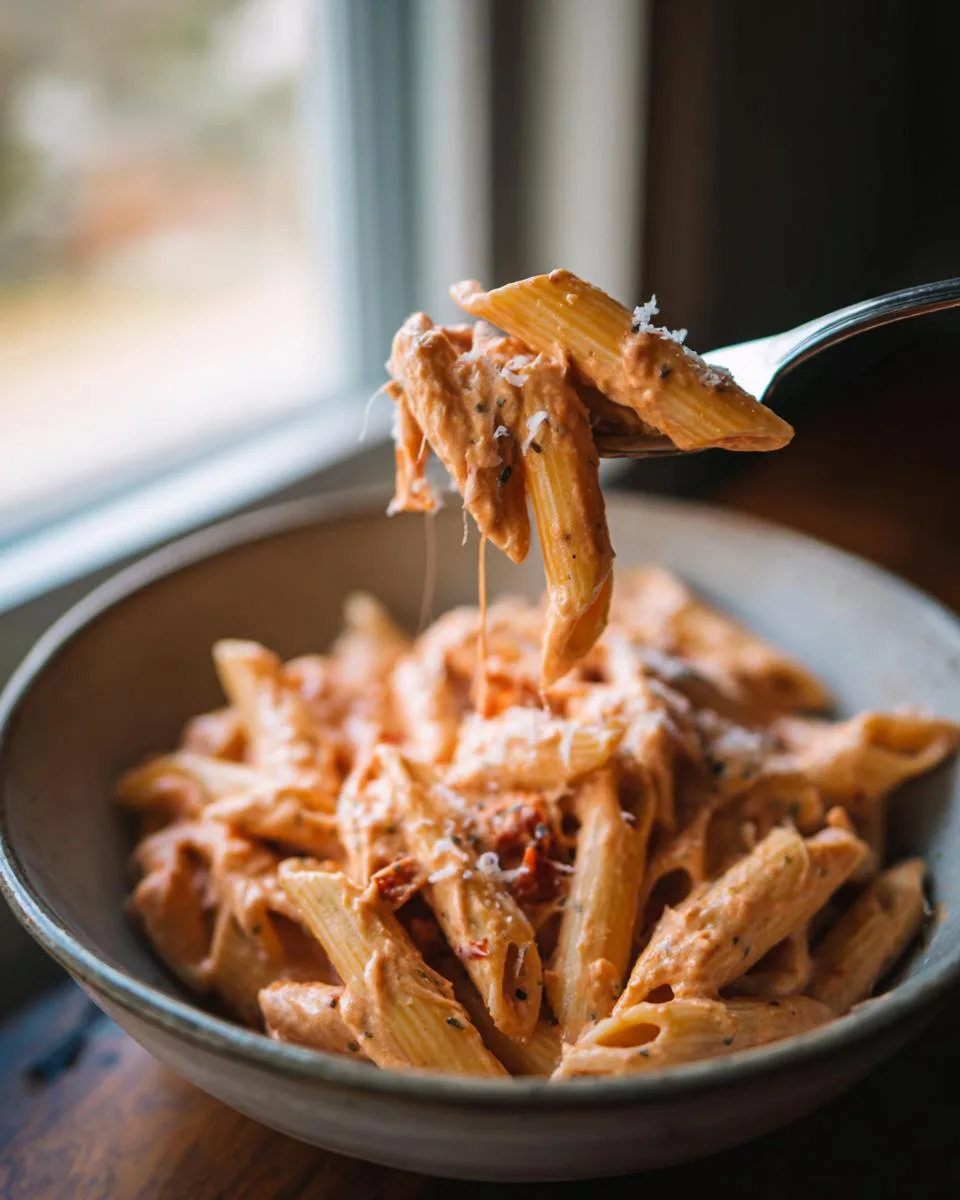 Cottage Cheese Sun-Dried Tomato Pesto Pasta - detail 2