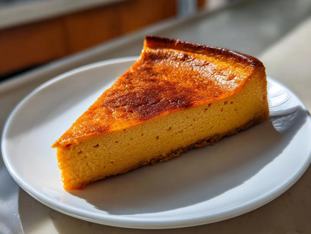 Crustless Pumpkin Cheesecake Bake in Just 10 Minutes