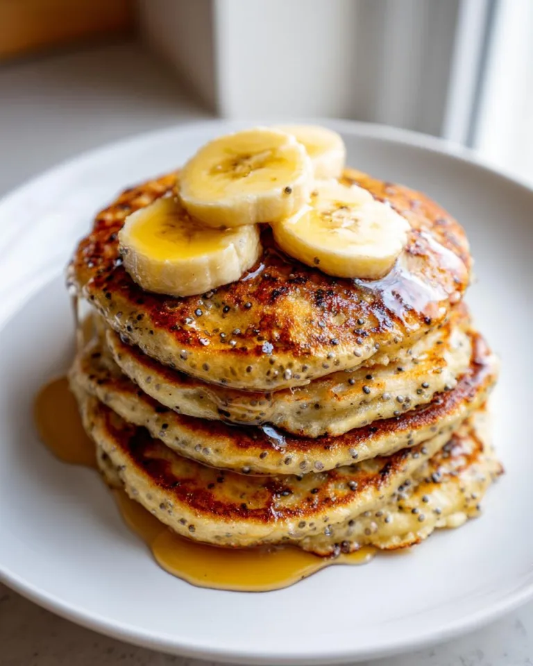 Easy Banana Chia Blender Pancakes