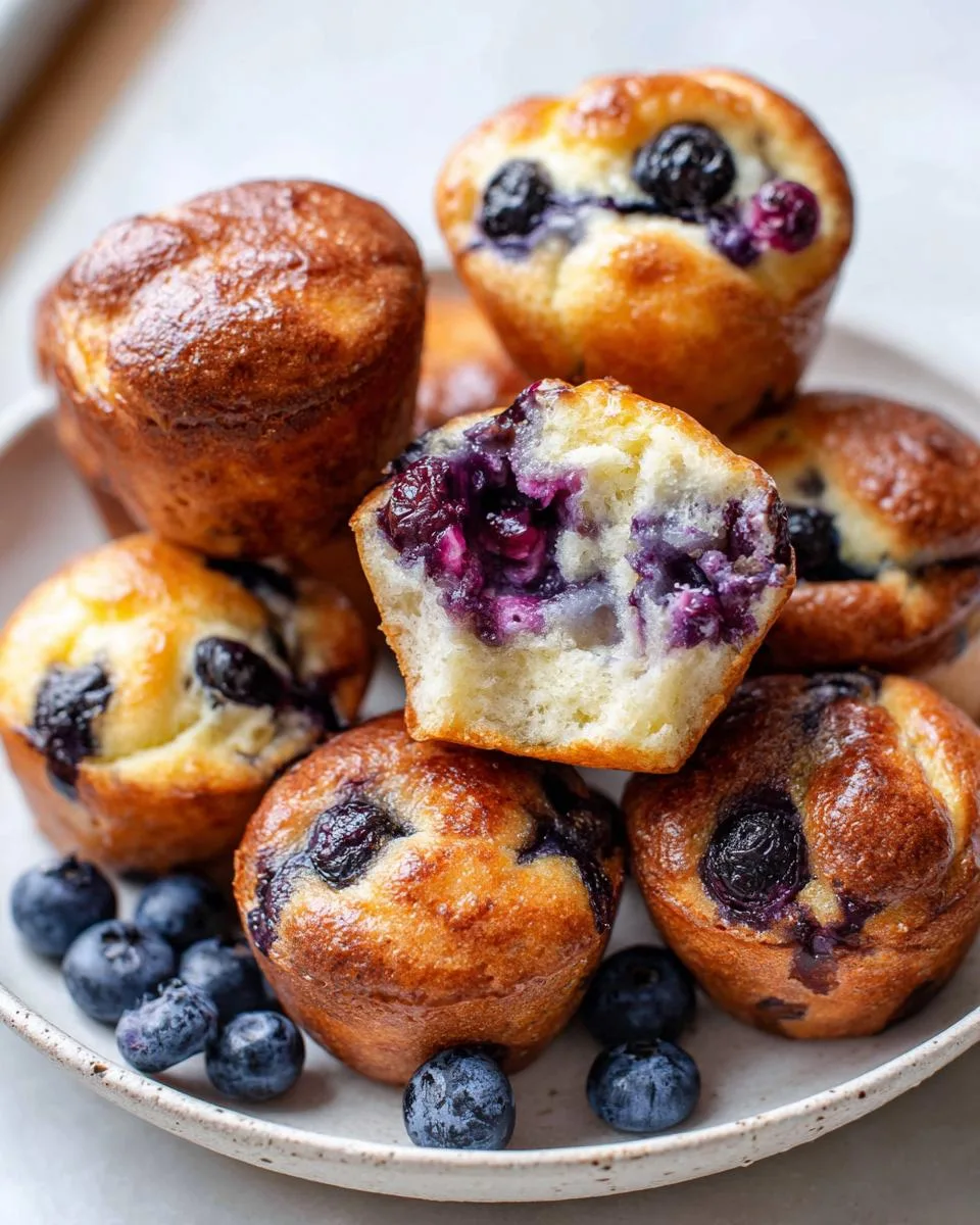 Fluffy Greek Yogurt Lemon Blueberry Pancake Bites - detail 3