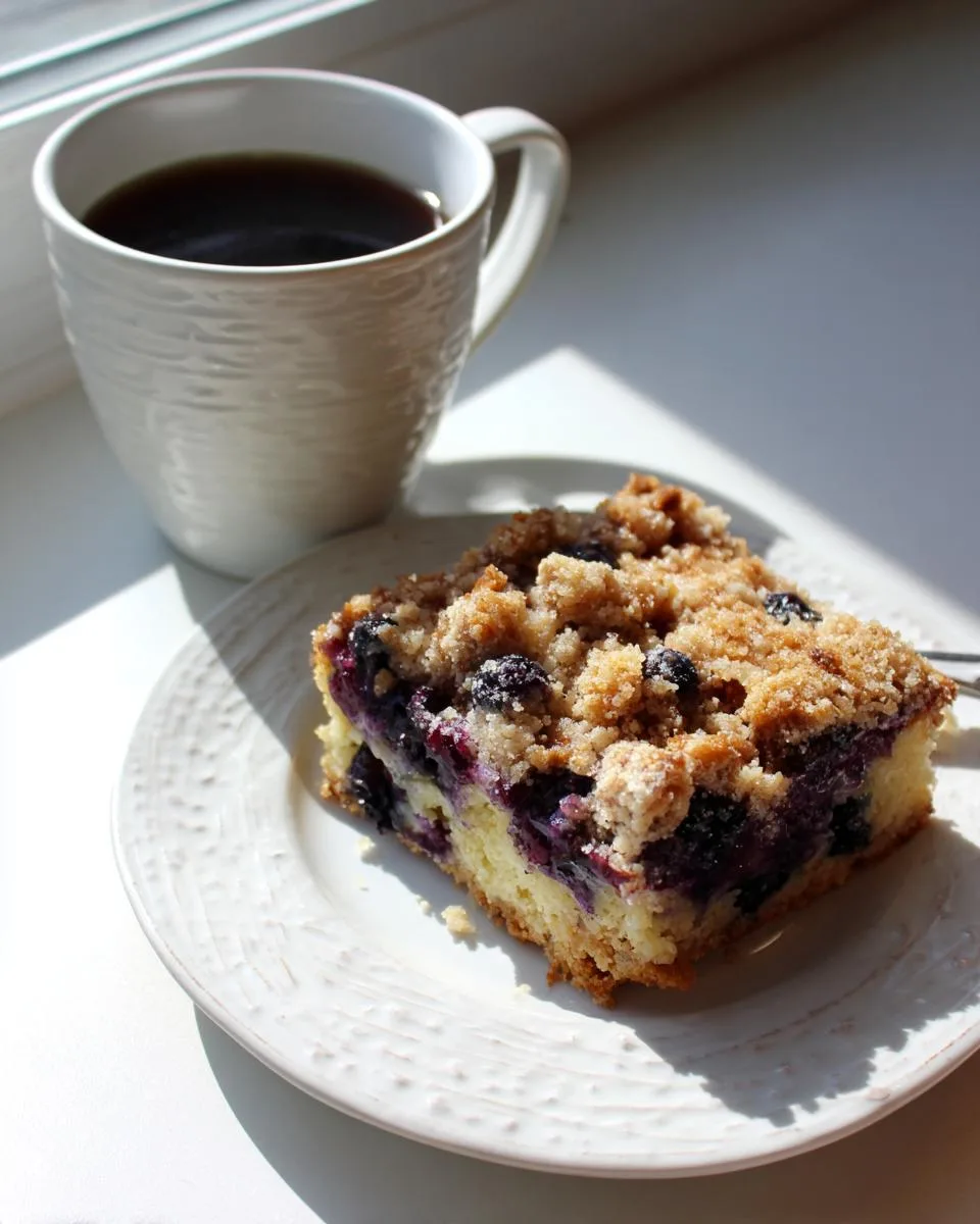 Greek Yogurt Lemon Blueberry Crumb Cake - detail 1
