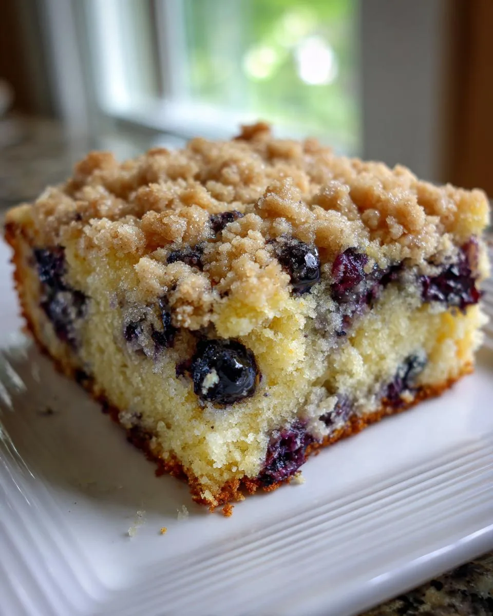 Greek Yogurt Lemon Blueberry Crumb Cake - detail 3