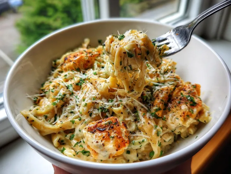 High Protein Creamy Cabbage Alfredo
