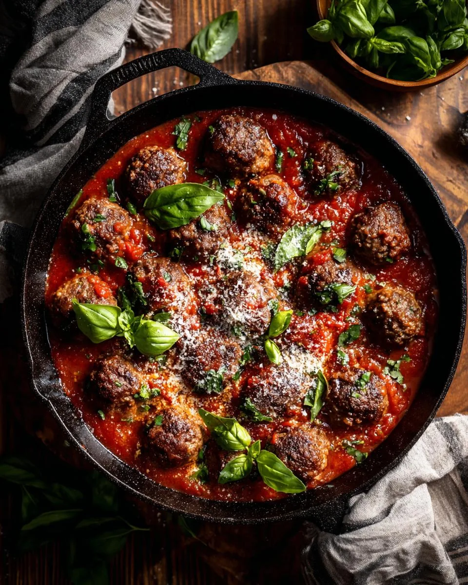 Italian Herb Beef Meatballs in Tomato Sauce - detail 1