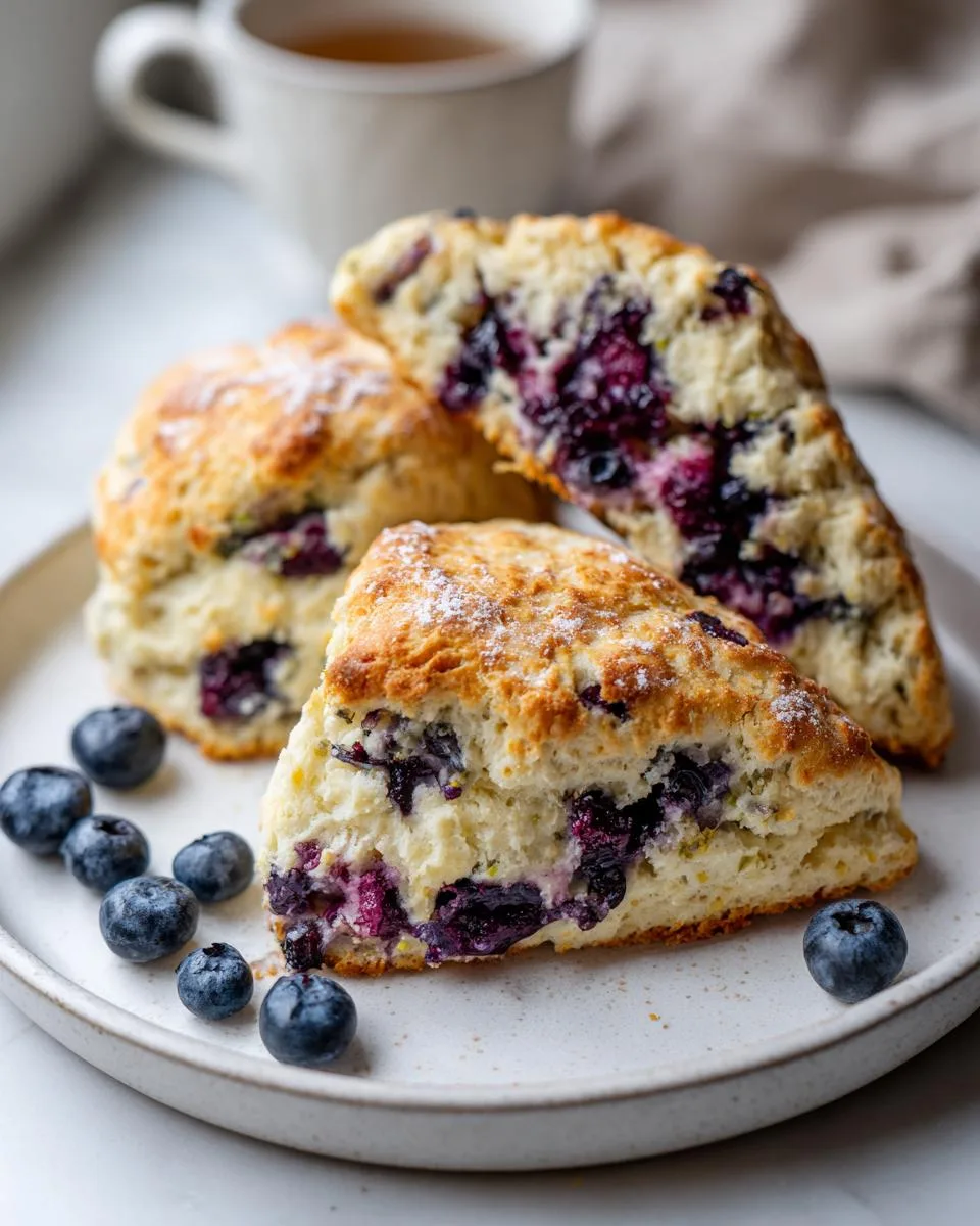 Lemon Blueberry Cottage Cheese Scones - detail 1